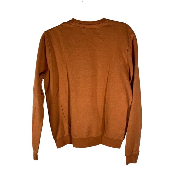 Blind Rooster Embroidered Asian art Dragon Sweatshirt Men’s Small Amber orange - Picture 3 of 10